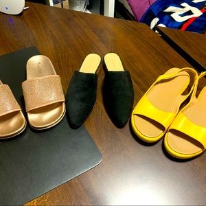 Fashionable yellow sandals